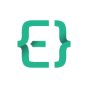 emmess logo, opene and close curly braces next to each other
